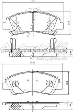 Ashuki Y029-53 - Гальмівні колодки, дискові гальма autocars.com.ua