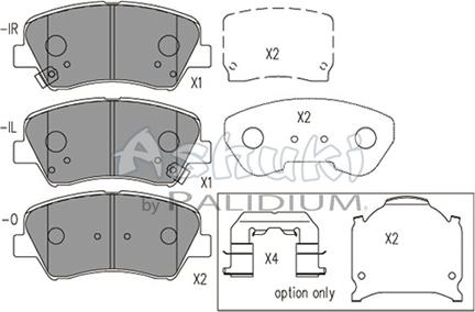Ashuki Y029-54 - Тормозные колодки, дисковые, комплект autodnr.net