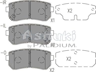 Ashuki Y029-62 - Тормозные колодки, дисковые, комплект autodnr.net