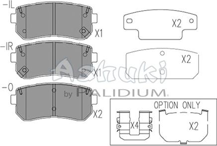 Ashuki Y029-63 - Тормозные колодки, дисковые, комплект avtokuzovplus.com.ua