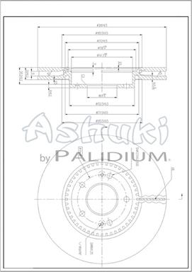 Ashuki Y089-70 - Гальмівний диск autocars.com.ua