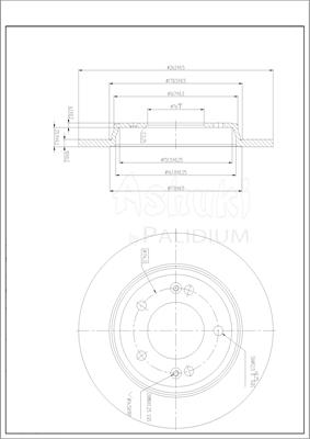 Ashuki Y089-72 - Гальмівний диск autocars.com.ua