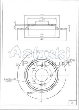 Ashuki Y089-76 - Тормозной диск avtokuzovplus.com.ua