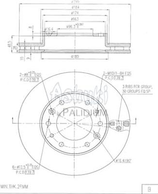 Ashuki Y089-78 - Гальмівний диск autocars.com.ua