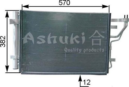 Ashuki Y550-93 - Конденсатор кондиционера autodnr.net