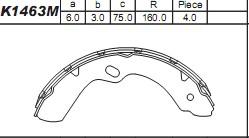 Asimco K1463M - Комплект гальм, барабанний механізм autocars.com.ua