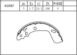 Asimco K3767 - Комплект гальм, барабанний механізм autocars.com.ua