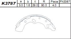 Asimco K3787 - Комплект гальм, барабанний механізм autocars.com.ua