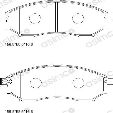 Asimco KD1301 - Гальмівні колодки, дискові гальма autocars.com.ua