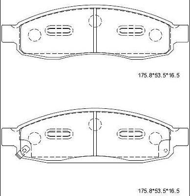 Asimco KD1413 - Тормозные колодки, дисковые, комплект avtokuzovplus.com.ua