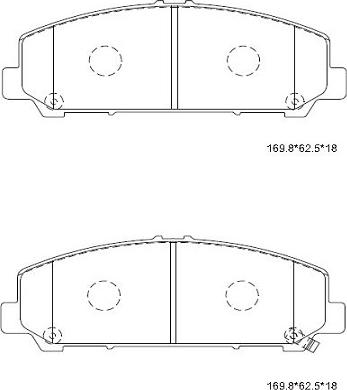 Asimco KD1516 - Гальмівні колодки, дискові гальма autocars.com.ua