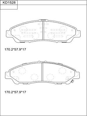 Asimco KD1528 - Гальмівні колодки, дискові гальма autocars.com.ua