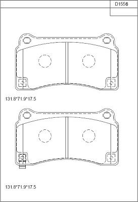 Asimco KD1556 - Гальмівні колодки, дискові гальма autocars.com.ua