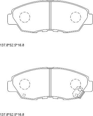 Asimco KD1701 - Гальмівні колодки, дискові гальма autocars.com.ua