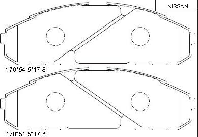 Asimco KD1706 - Тормозные колодки, дисковые, комплект autodnr.net