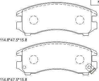 Asimco KD1713 - Тормозные колодки, дисковые, комплект avtokuzovplus.com.ua