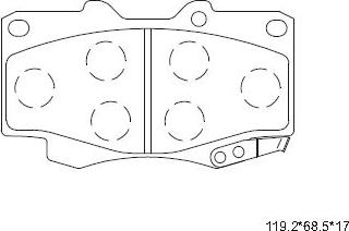 Asimco KD2205 - Гальмівні колодки, дискові гальма autocars.com.ua