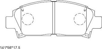 Asimco KD2267D - Тормозные колодки, дисковые, комплект autodnr.net