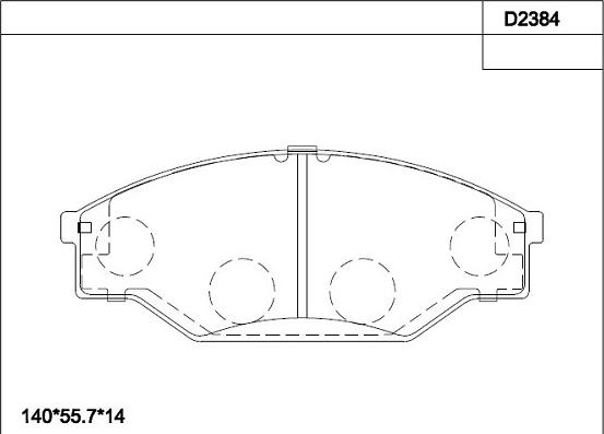 Asimco KD2384 - Гальмівні колодки, дискові гальма autocars.com.ua