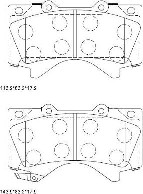 Asimco KD2387 - Тормозные колодки, дисковые, комплект avtokuzovplus.com.ua