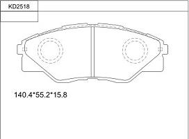 Asimco KD2518 - Гальмівні колодки, дискові гальма autocars.com.ua