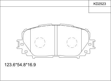 Asimco KD2523 - Тормозные колодки, дисковые, комплект avtokuzovplus.com.ua