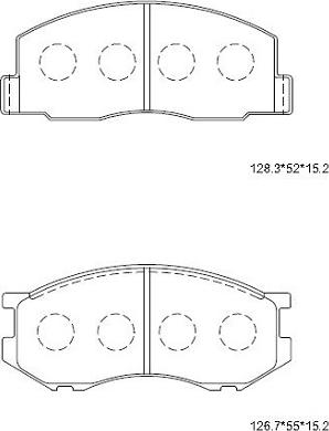 Asimco KD2685 - Тормозные колодки, дисковые, комплект avtokuzovplus.com.ua