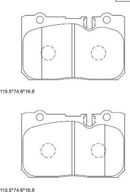 Asimco KD2708 - Тормозные колодки, дисковые, комплект avtokuzovplus.com.ua