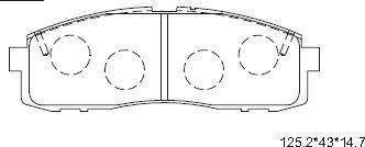 Asimco KD2719 - Тормозные колодки, дисковые, комплект avtokuzovplus.com.ua