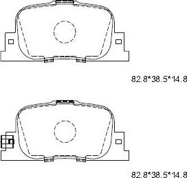 Asimco KD2721F - Гальмівні колодки, дискові гальма autocars.com.ua