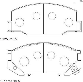 Asimco KD2738 - Тормозные колодки, дисковые, комплект autodnr.net