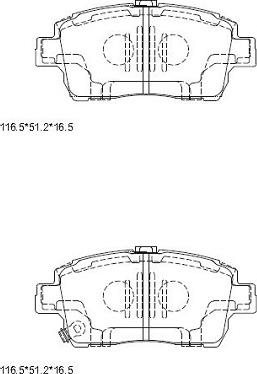 Asimco KD2754F - Гальмівні колодки, дискові гальма autocars.com.ua