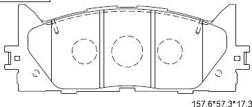 Asimco KD2765 - Тормозные колодки, дисковые, комплект avtokuzovplus.com.ua