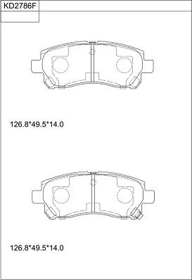 Asimco KD2786F - Гальмівні колодки, дискові гальма autocars.com.ua