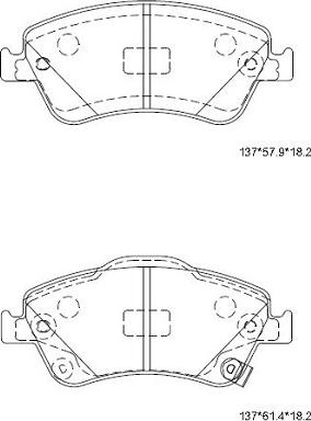 Asimco KD2790 - Тормозные колодки, дисковые, комплект avtokuzovplus.com.ua