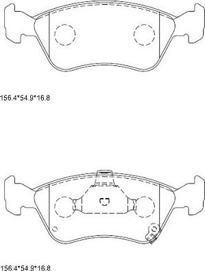 Asimco KD2797 - Гальмівні колодки, дискові гальма autocars.com.ua