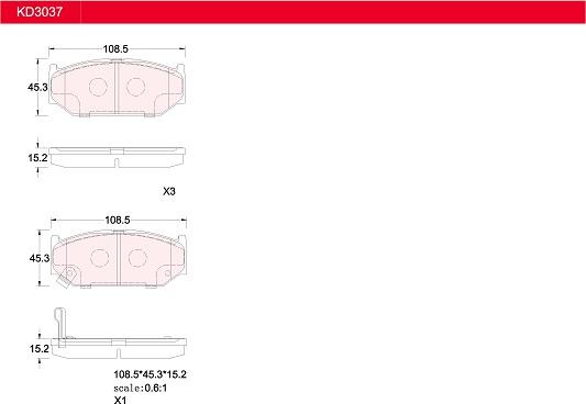 Asimco KD3037 - Гальмівні колодки, дискові гальма autocars.com.ua