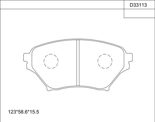 Asimco KD33113 - Тормозные колодки, дисковые, комплект avtokuzovplus.com.ua