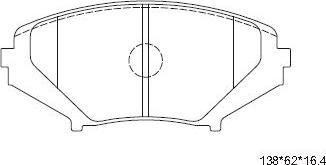 Asimco KD3719 - Тормозные колодки, дисковые, комплект avtokuzovplus.com.ua