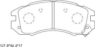 Asimco KD3721 - Тормозные колодки, дисковые, комплект autodnr.net