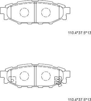 Asimco KD3722 - Тормозные колодки, дисковые, комплект avtokuzovplus.com.ua