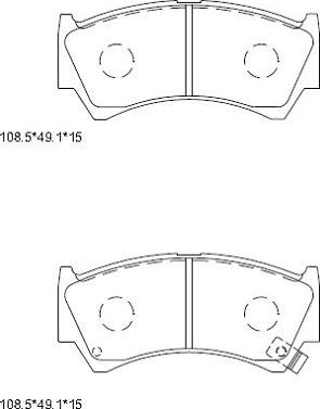 Asimco KD3733 - Гальмівні колодки, дискові гальма autocars.com.ua