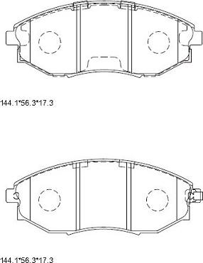 Asimco KD3735F - Гальмівні колодки, дискові гальма autocars.com.ua