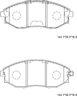 Asimco KD3735 - Тормозные колодки, дисковые, комплект avtokuzovplus.com.ua