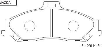 Asimco KD3750 - Тормозные колодки, дисковые, комплект avtokuzovplus.com.ua