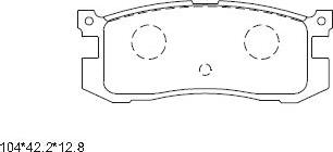 Asimco KD3751 - Тормозные колодки, дисковые, комплект avtokuzovplus.com.ua