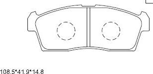 Asimco KD3755 - Гальмівні колодки, дискові гальма autocars.com.ua