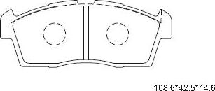 Asimco KD3757 - Тормозные колодки, дисковые, комплект avtokuzovplus.com.ua