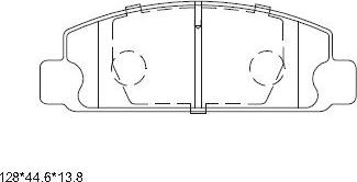 Asimco KD3772 - Тормозные колодки, дисковые, комплект avtokuzovplus.com.ua