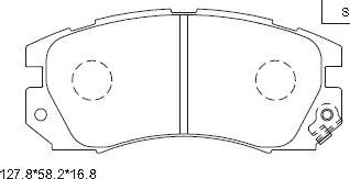 Asimco KD3781 - Тормозные колодки, дисковые, комплект autodnr.net